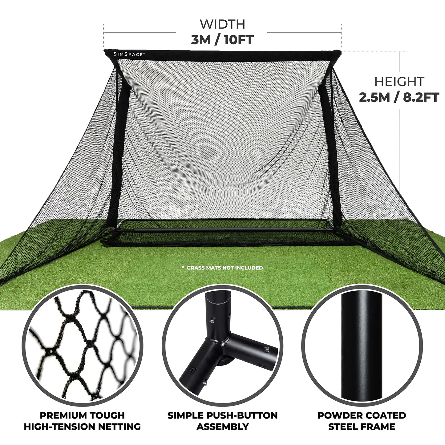 10ft Driving Net Dimensions