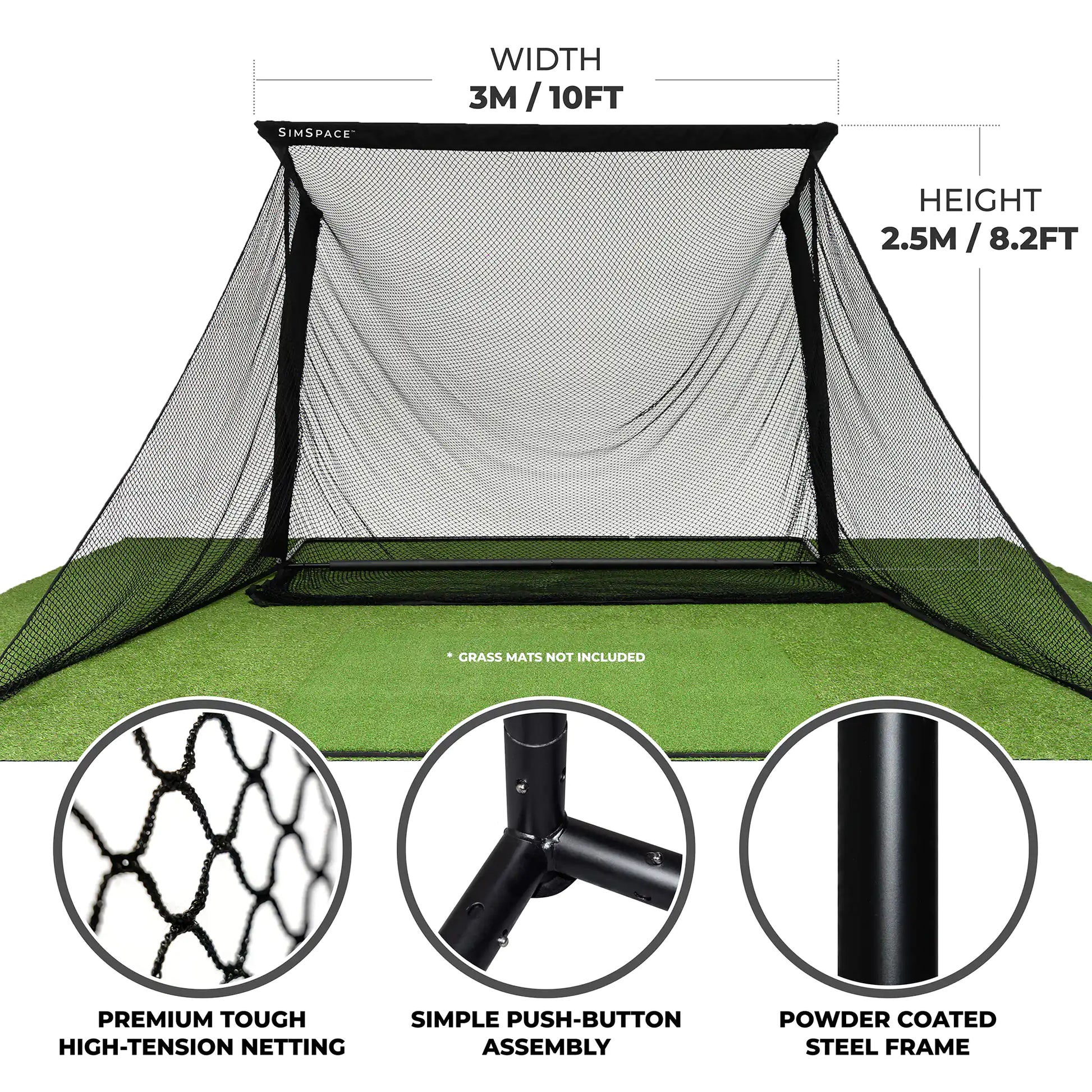 10ft Driving Net Dimensions