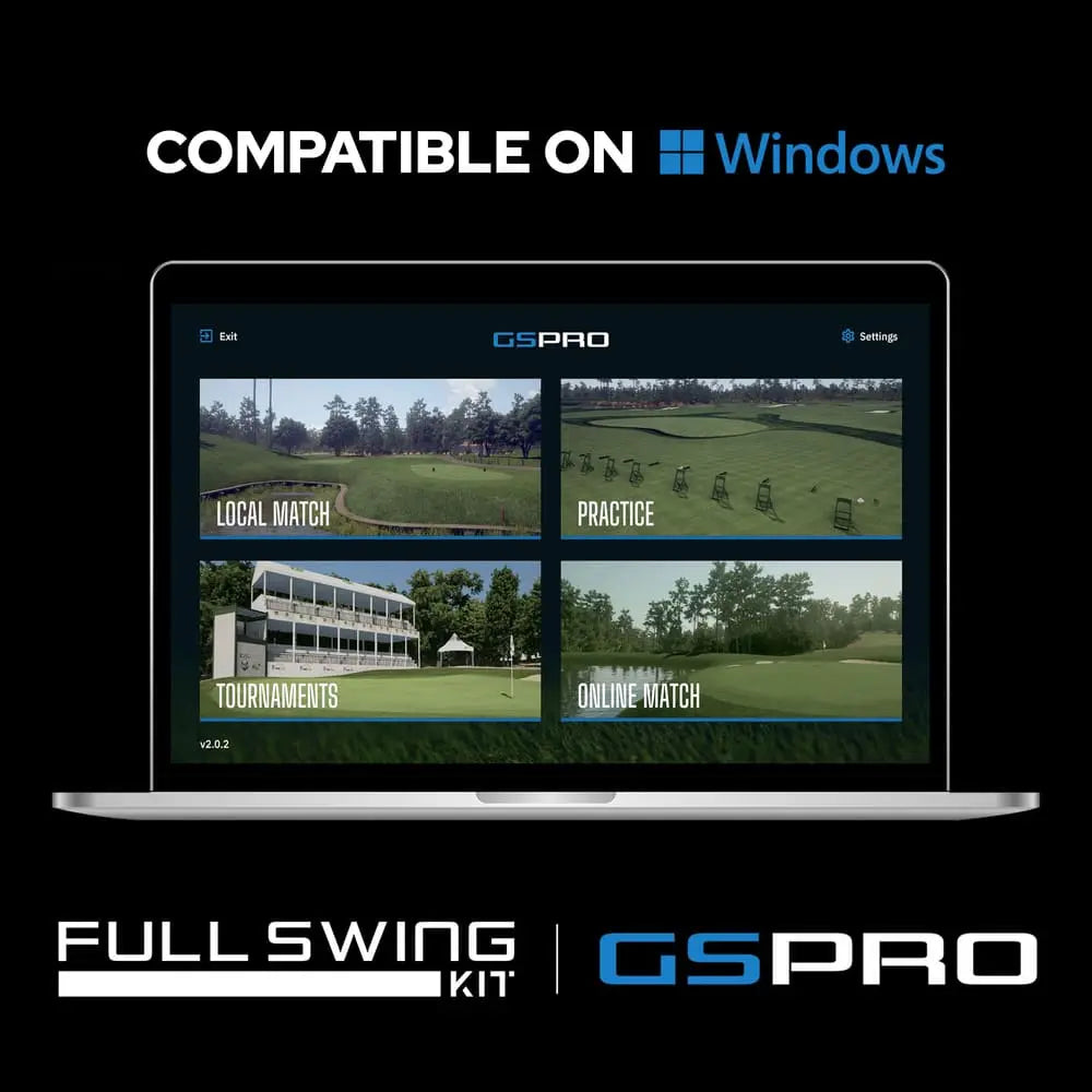 Pack Complet Enclos de Golf & Full Swing KIT/Simulateur GSPro Home