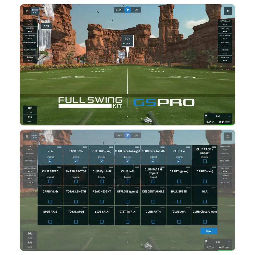 Pack Complet Enclos de Golf & Full Swing KIT/Simulateur GSPro Home