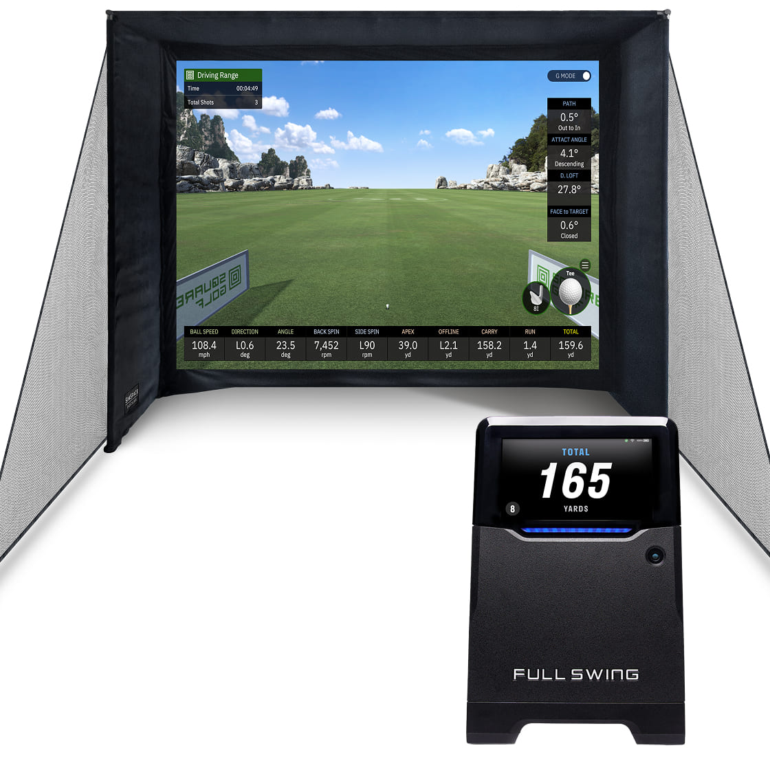 Pack Complet Enclos de Golf & Full Swing KIT/Simulateur GSPro Home