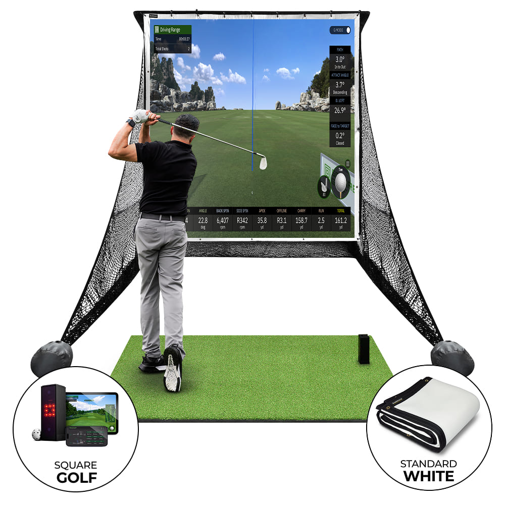 Square Golf Practice Net Bundle