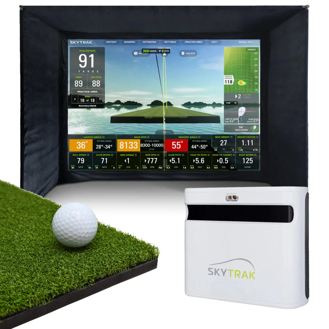 SKYTRAK+ Heimsimulator-Paket
