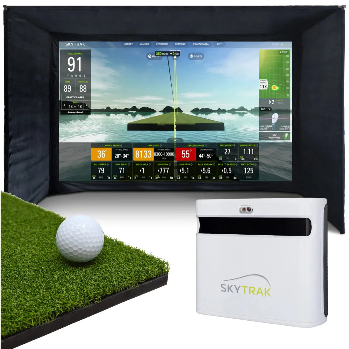 SKYTRAK+ Heimsimulator-Paket