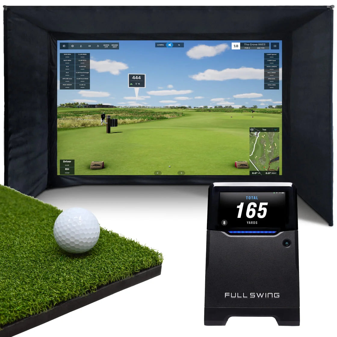 Pack Complet Enclos de Golf & Full Swing KIT/Simulateur GSPro Home