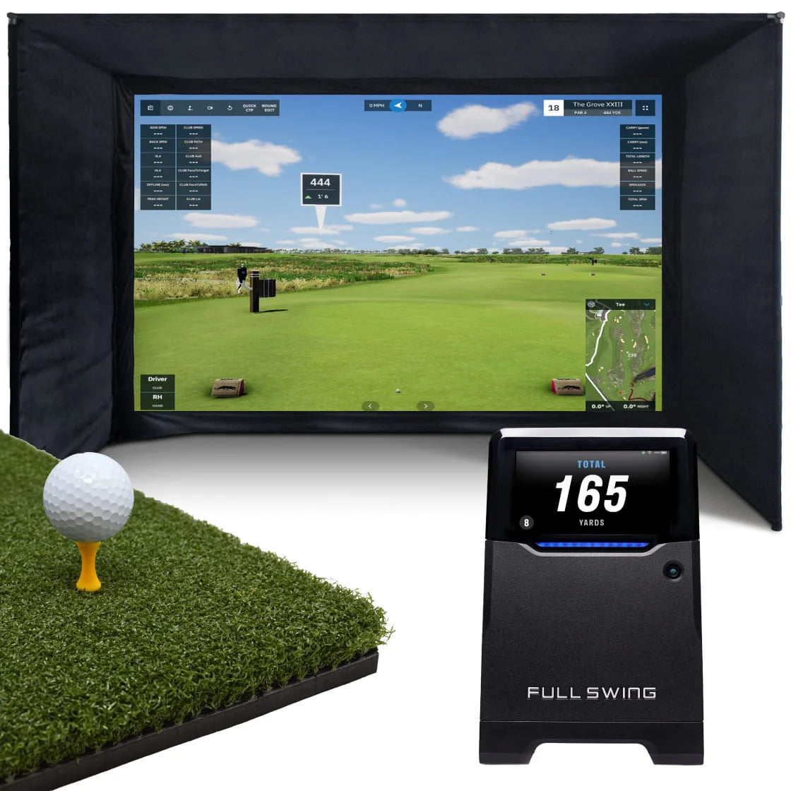 Pack Complet Enclos de Golf & Full Swing KIT/Simulateur GSPro Home