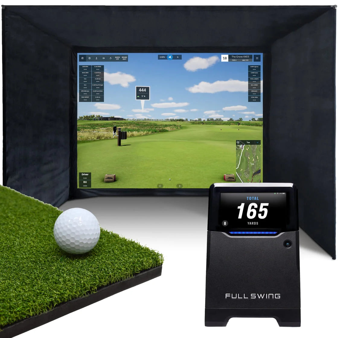 Pack Complet Enclos de Golf & Full Swing KIT/Simulateur GSPro Home