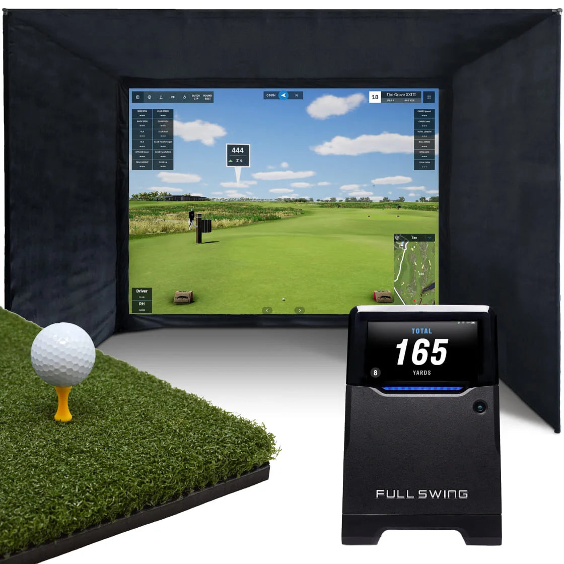 Pack Complet Enclos de Golf & Full Swing KIT/Simulateur GSPro Home