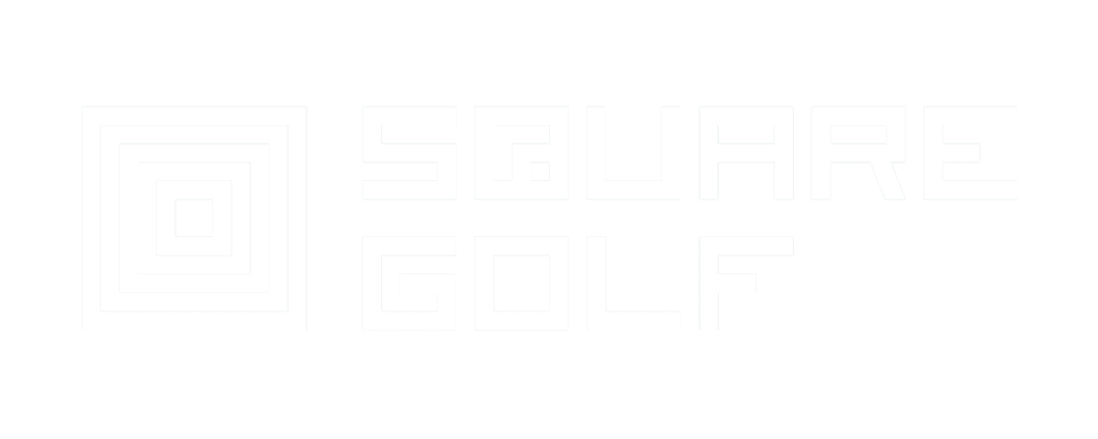 square golf logo white