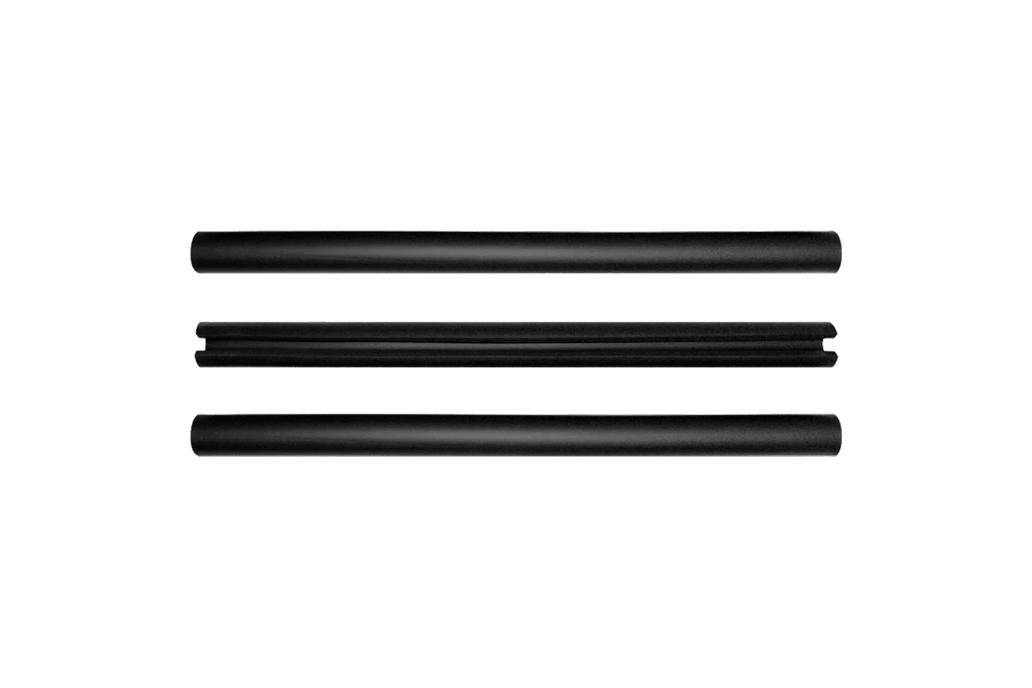 Three protective foam tubes