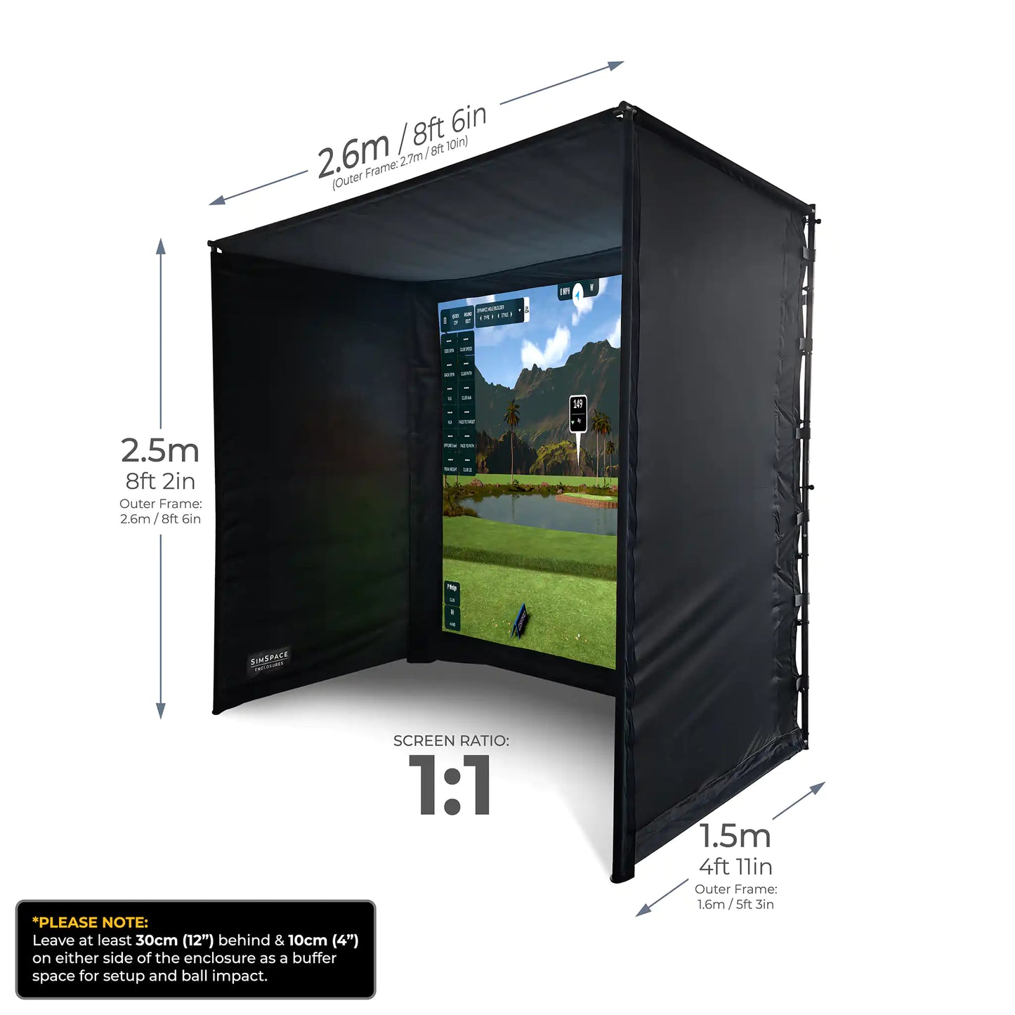 SimSpace Golf Enclosure (6 Sizes)