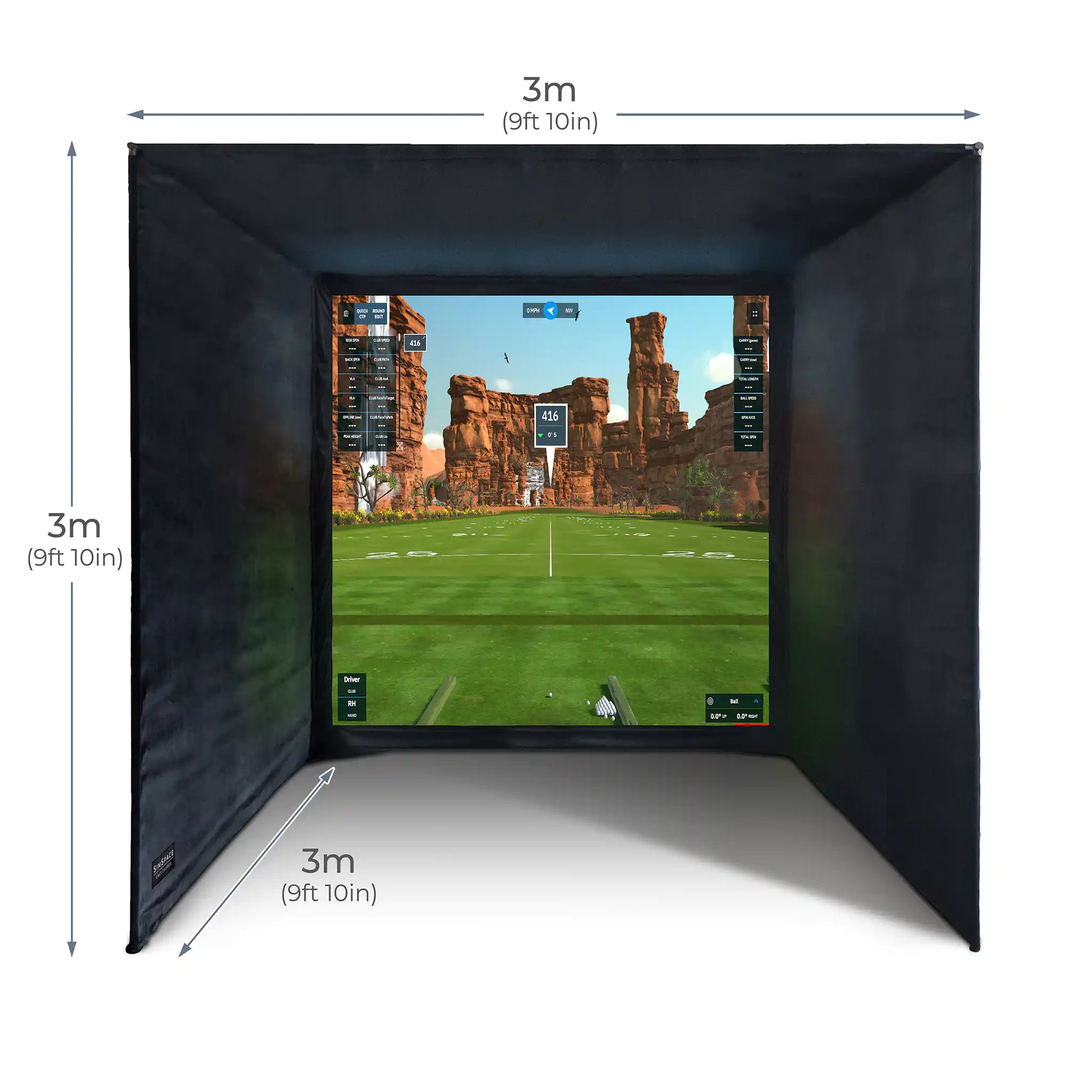 SimSpace Golf - Simulator Enclosure 6 Different Sizes
