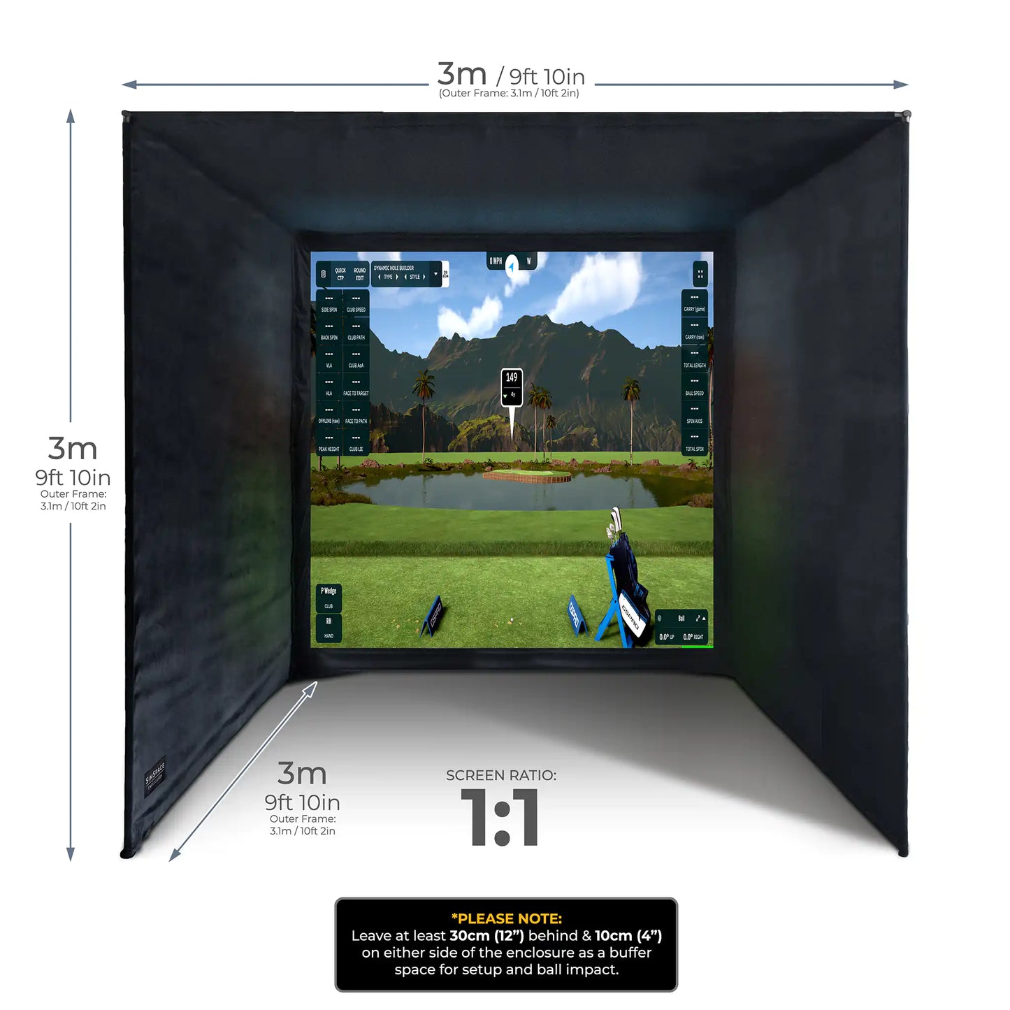 SimSpace Golf Enclosure (6 Sizes)