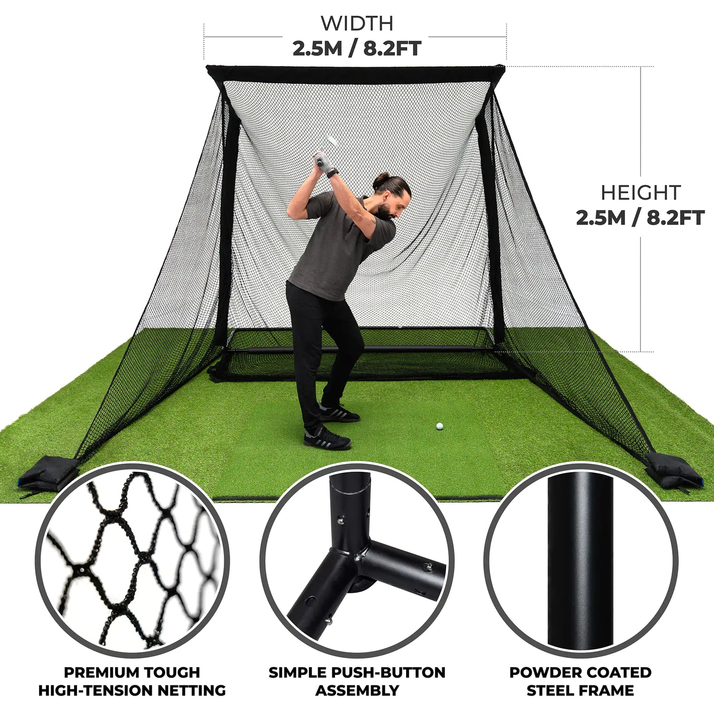 SimSpace Deluxe Practice Net + Impact Screen