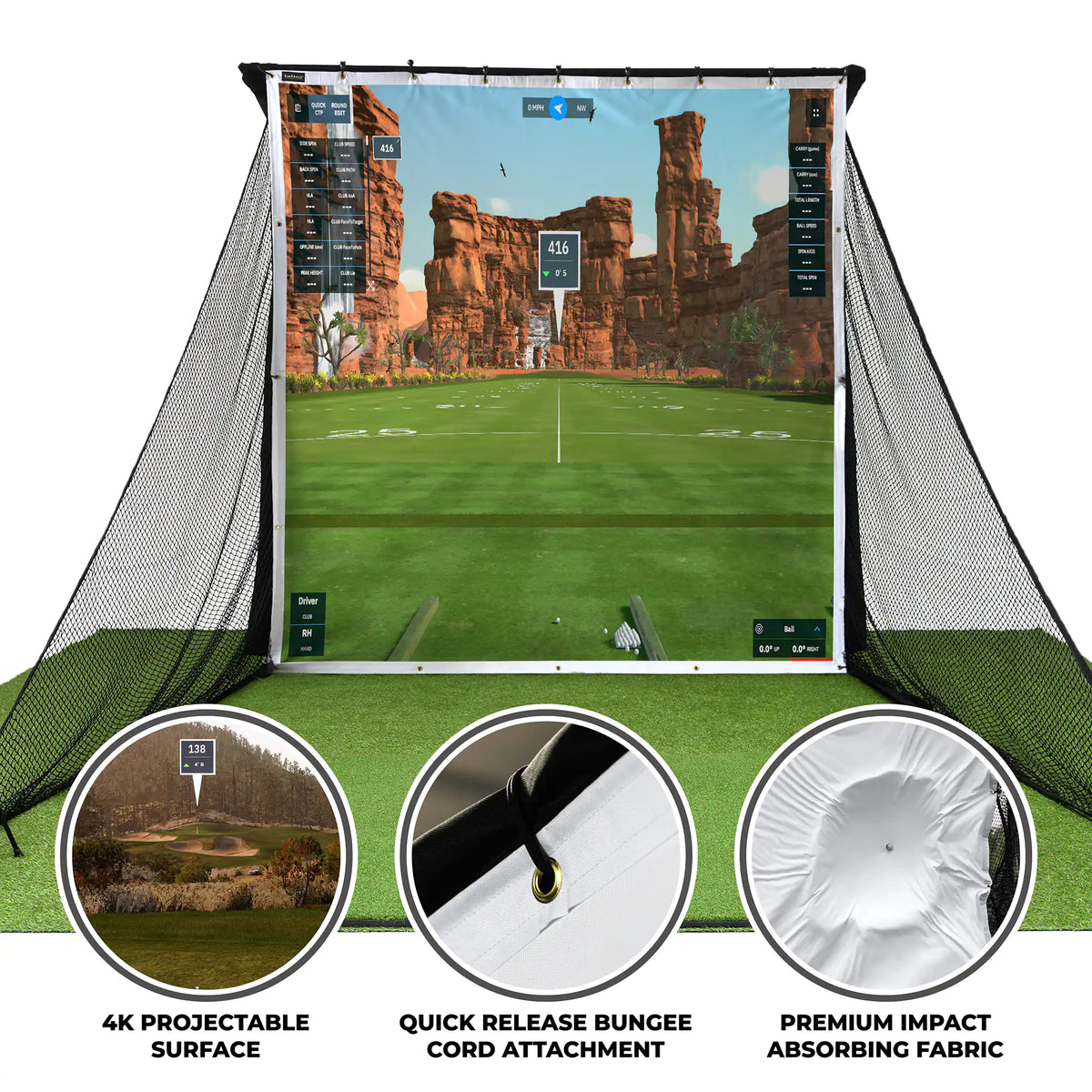 Square Golf Graphics Square Golf Practice Net Bundle - SimSpace Golf