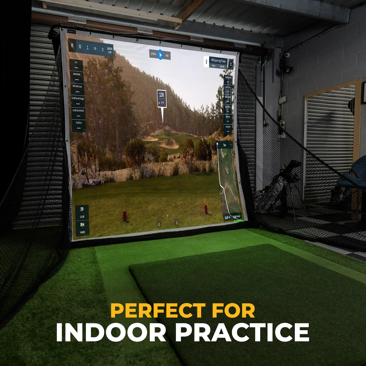 Neo Practicing Square Golf Practice Net Bundle - SimSpace Golf
