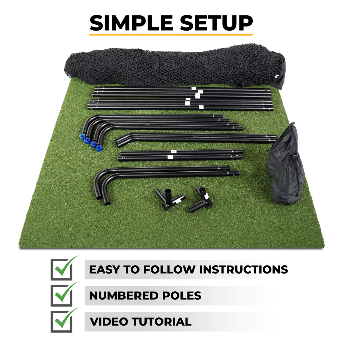 Golfnet Square Square Golf Practice Net Bundle - SimSpace Golf