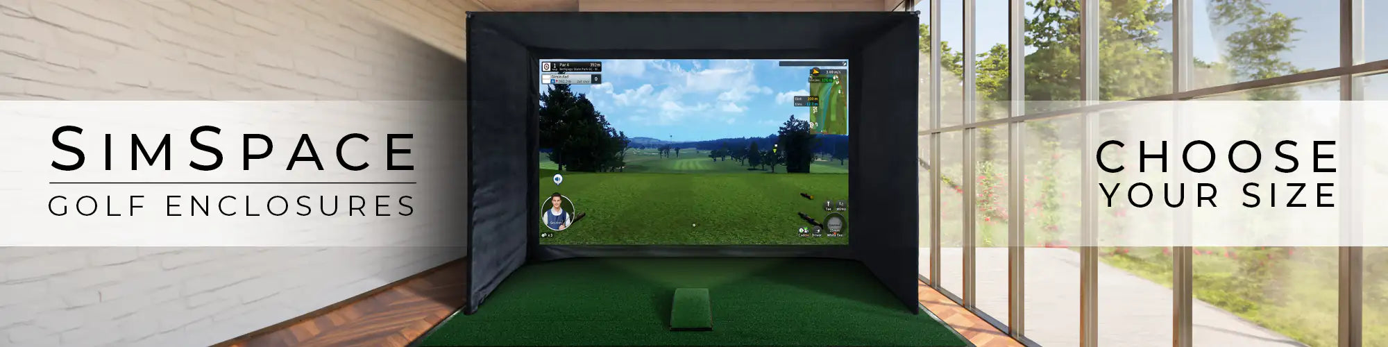 SimSpace Golf Enclosures Choose Your Size Banner
