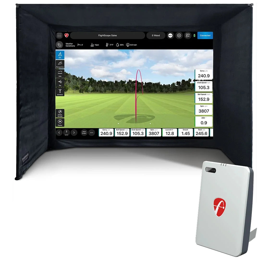 FlightScope Mevo Gen2 Home Simulator Bundle