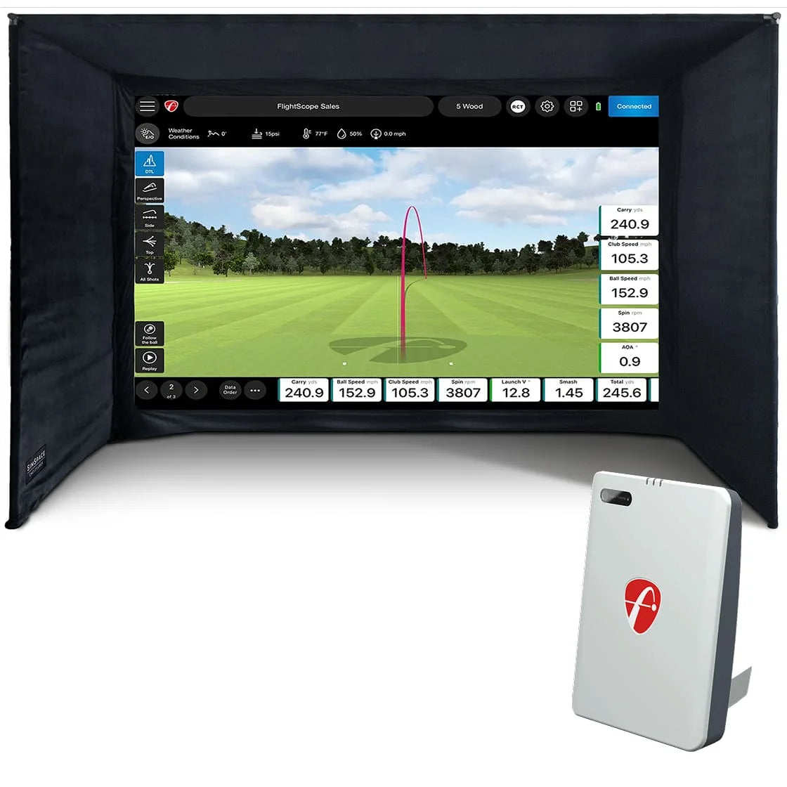 FlightScope Mevo Gen2 Home Simulator Bundle
