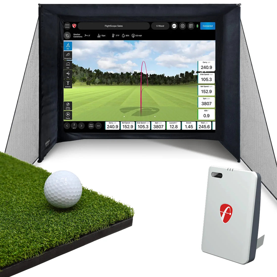 FlightScope Mevo Gen2 Home Simulator Bundle