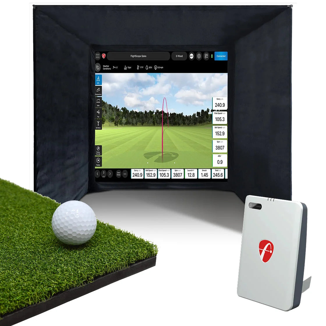 FlightScope Mevo Gen2 Home Simulator Bundle