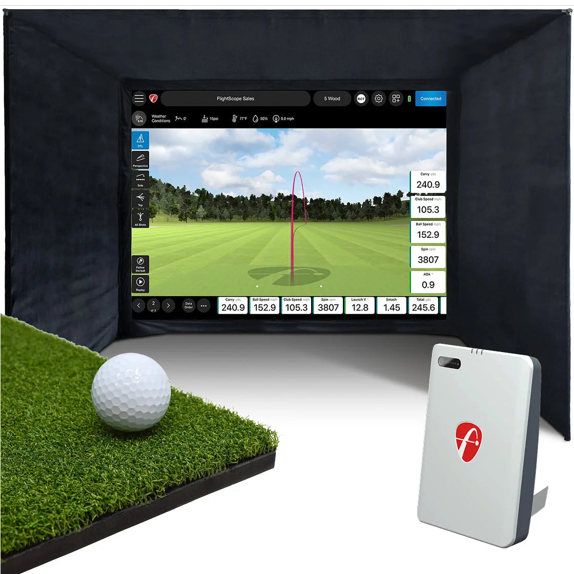 FlightScope Mevo Gen2 Home Simulator Bundle
