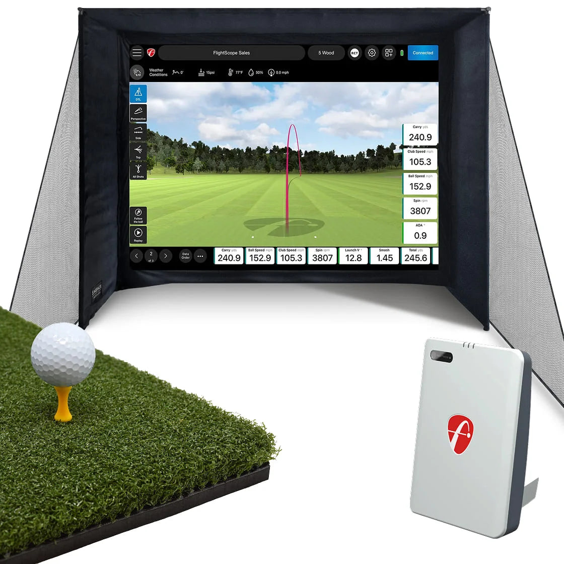 FlightScope Mevo Gen2 Home Simulator Bundle