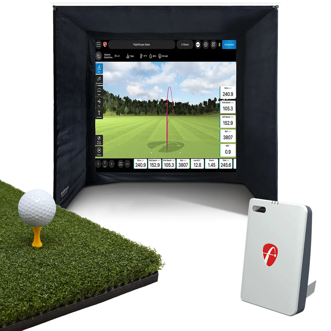 FlightScope Mevo Gen2 Home Simulator Bundle