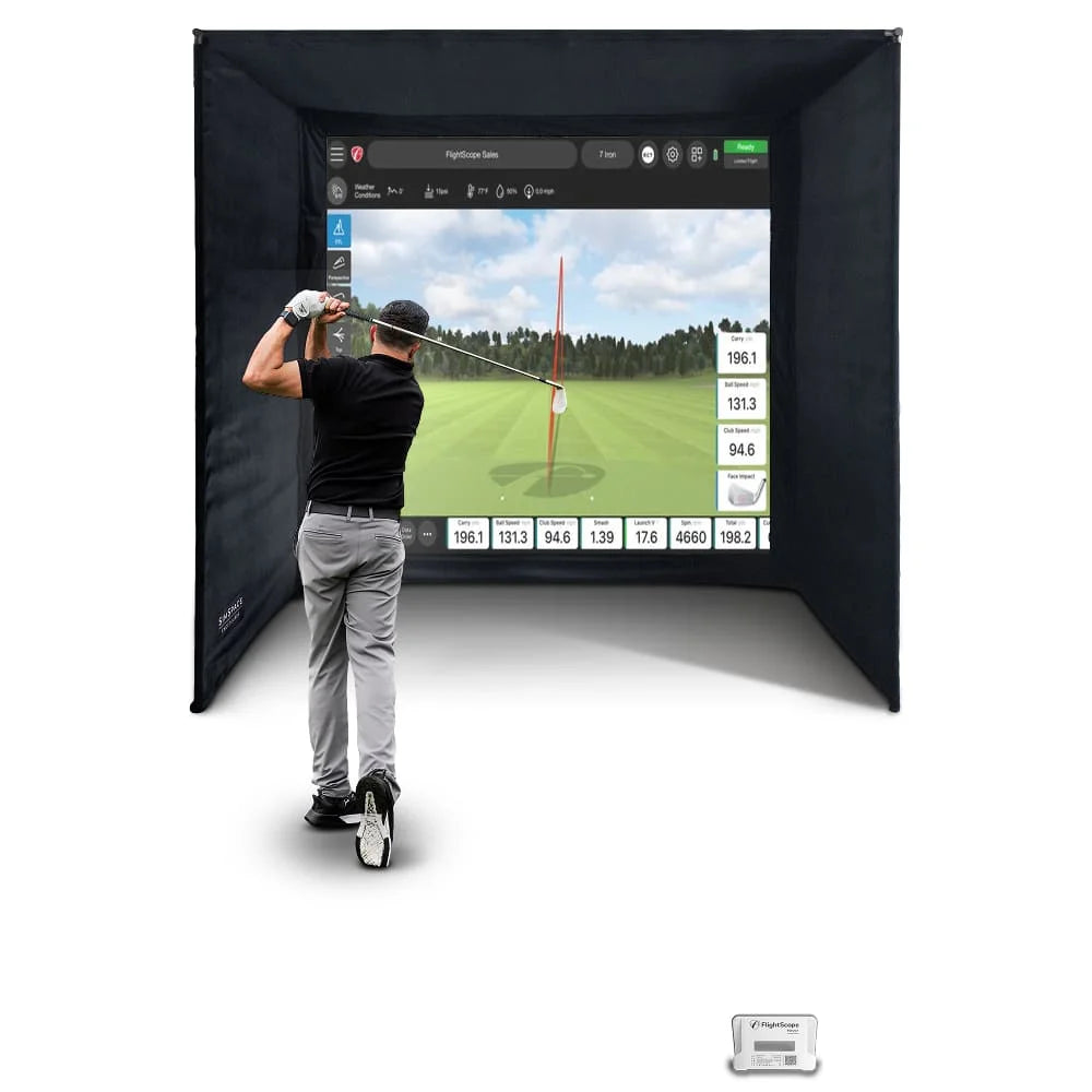 Flightscope Simulator Dimensions FlightScope Mevo+ Simulator Bundle – SimSpace Golf