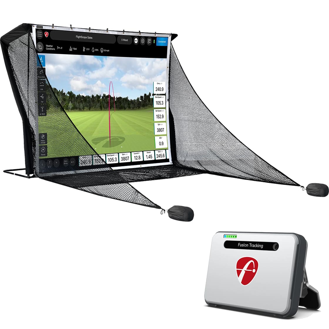 FlightScope Mevo+ Practice Net Bundle