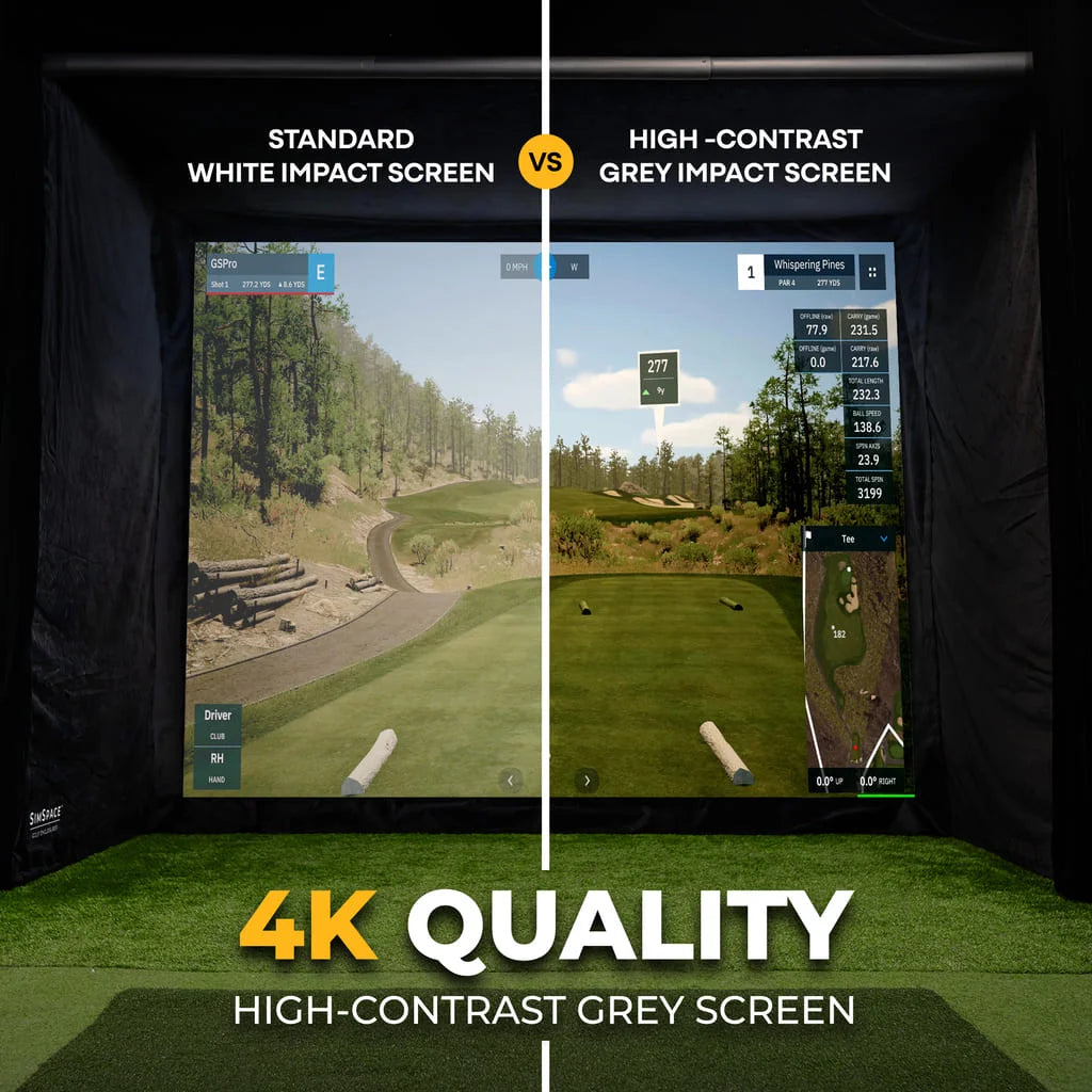 SimSpace Golf Enclosure - UltraMAX Grey Screen