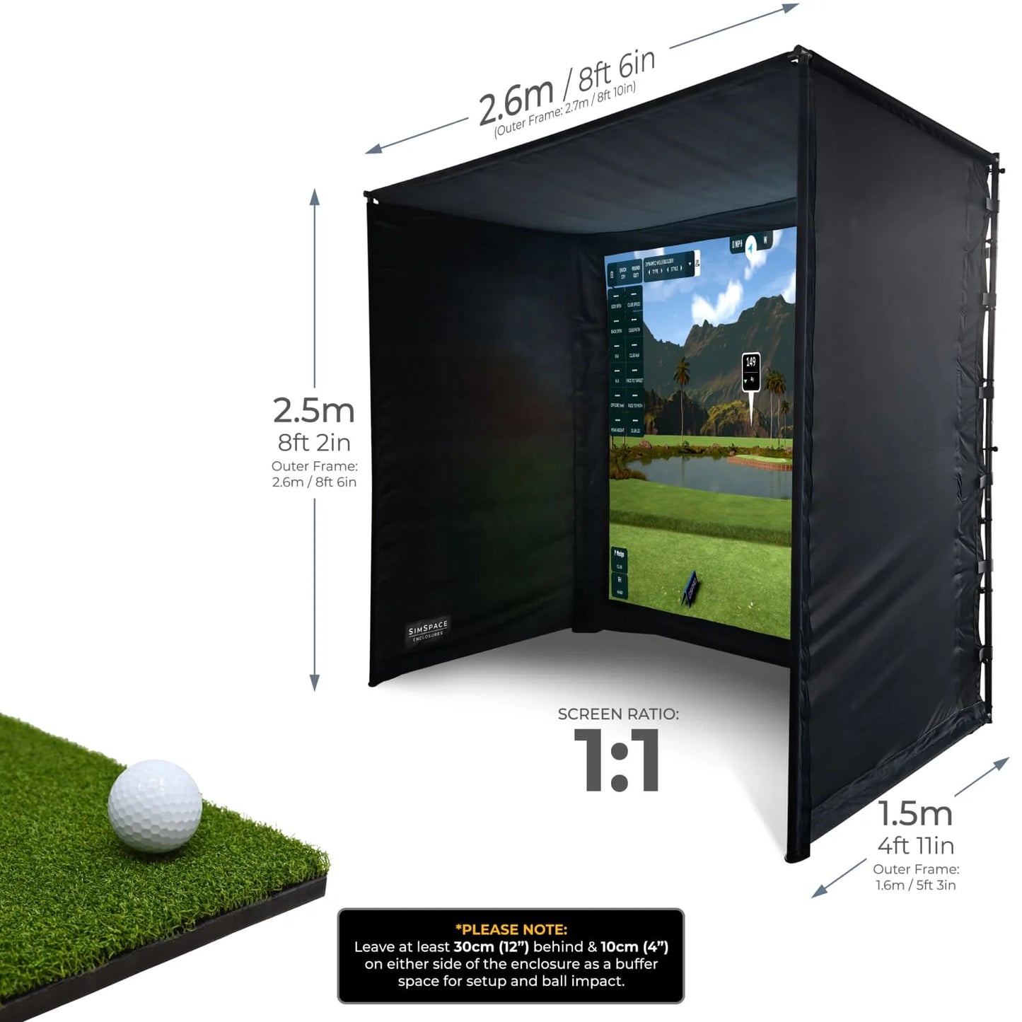 SimSpace Golf Enclosure (6 Sizes)