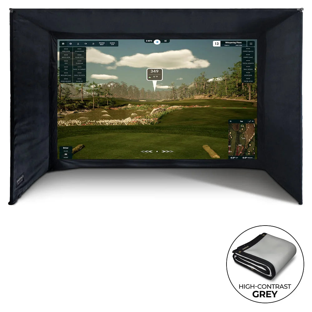 SimSpace Golf Enclosure - UltraMAX Grey Screen