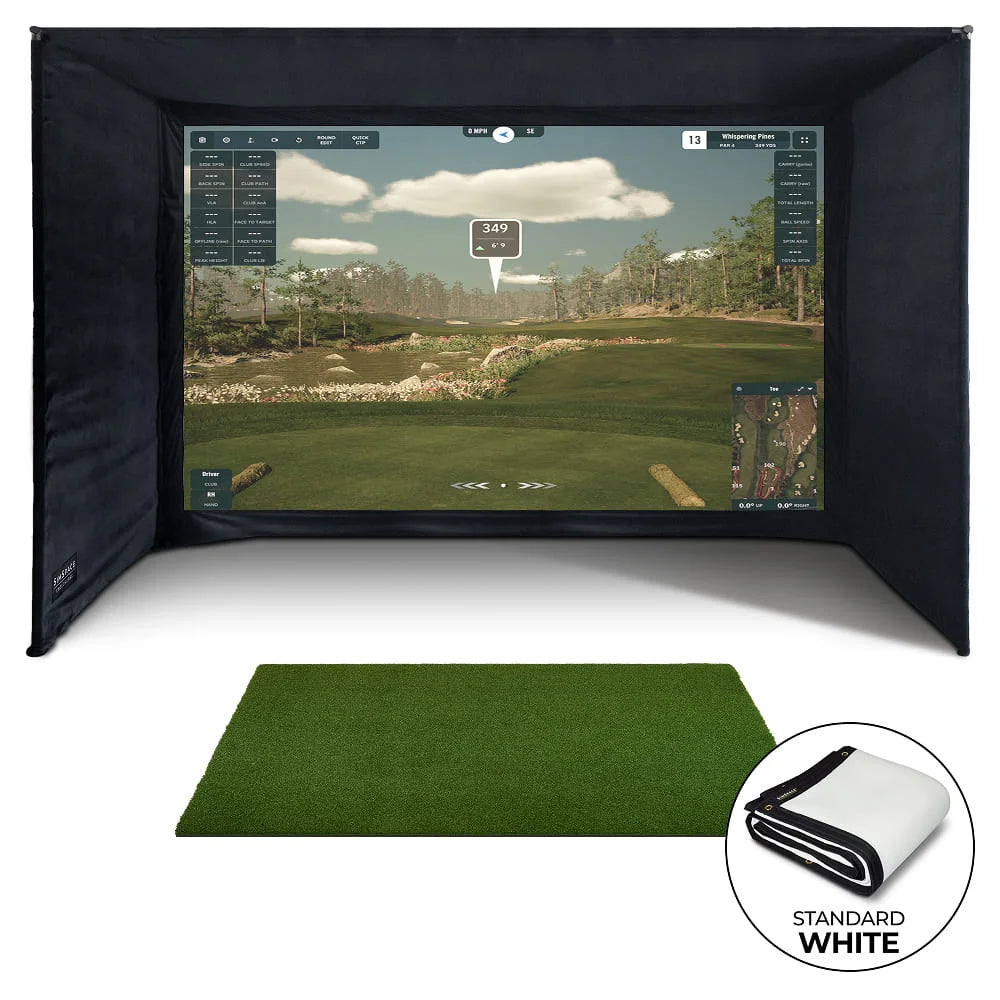 SimSpace Golf Enclosure - White Screen
