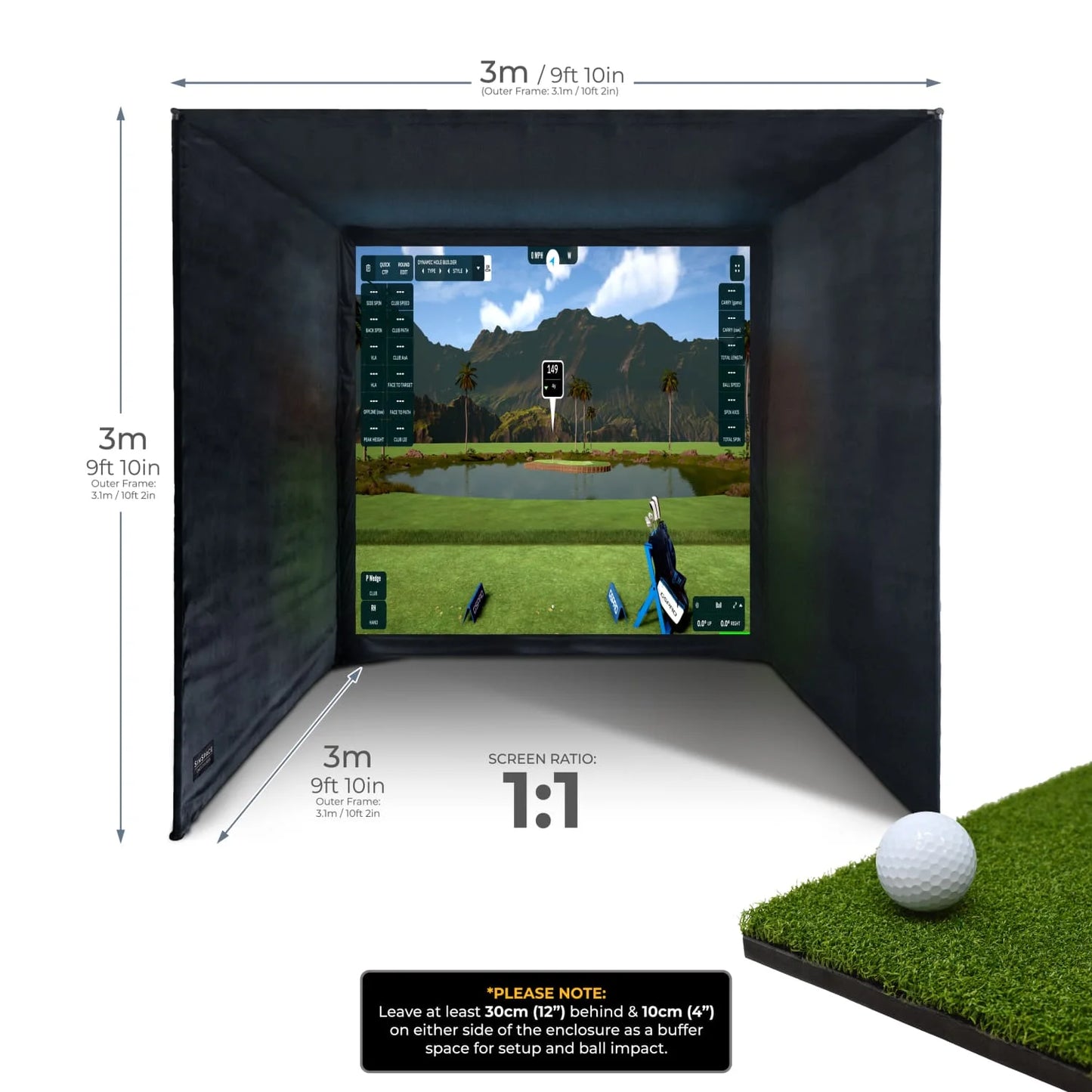 SimSpace Golf Enclosure (6 Sizes)