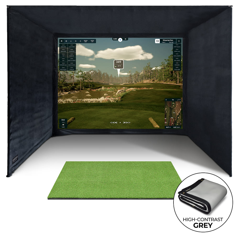 SimSpace Golf Enclosure - UltraMAX Grey Screen