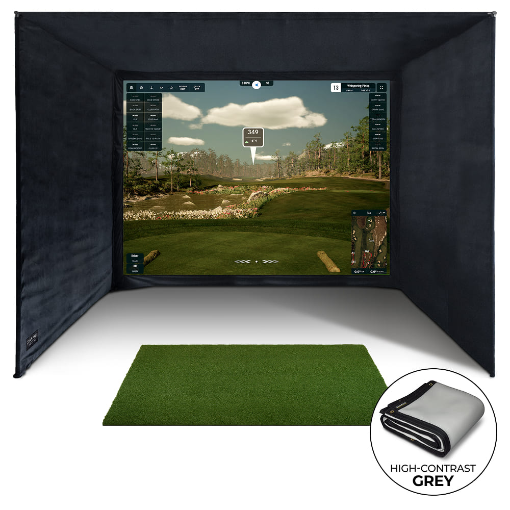 SimSpace Golf Enclosure - UltraMAX Grey Screen