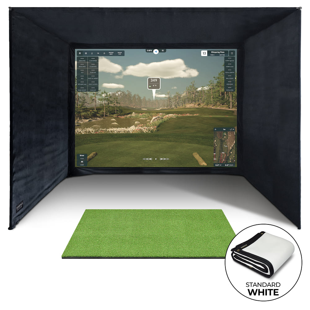 SimSpace Golf Enclosure - White Screen