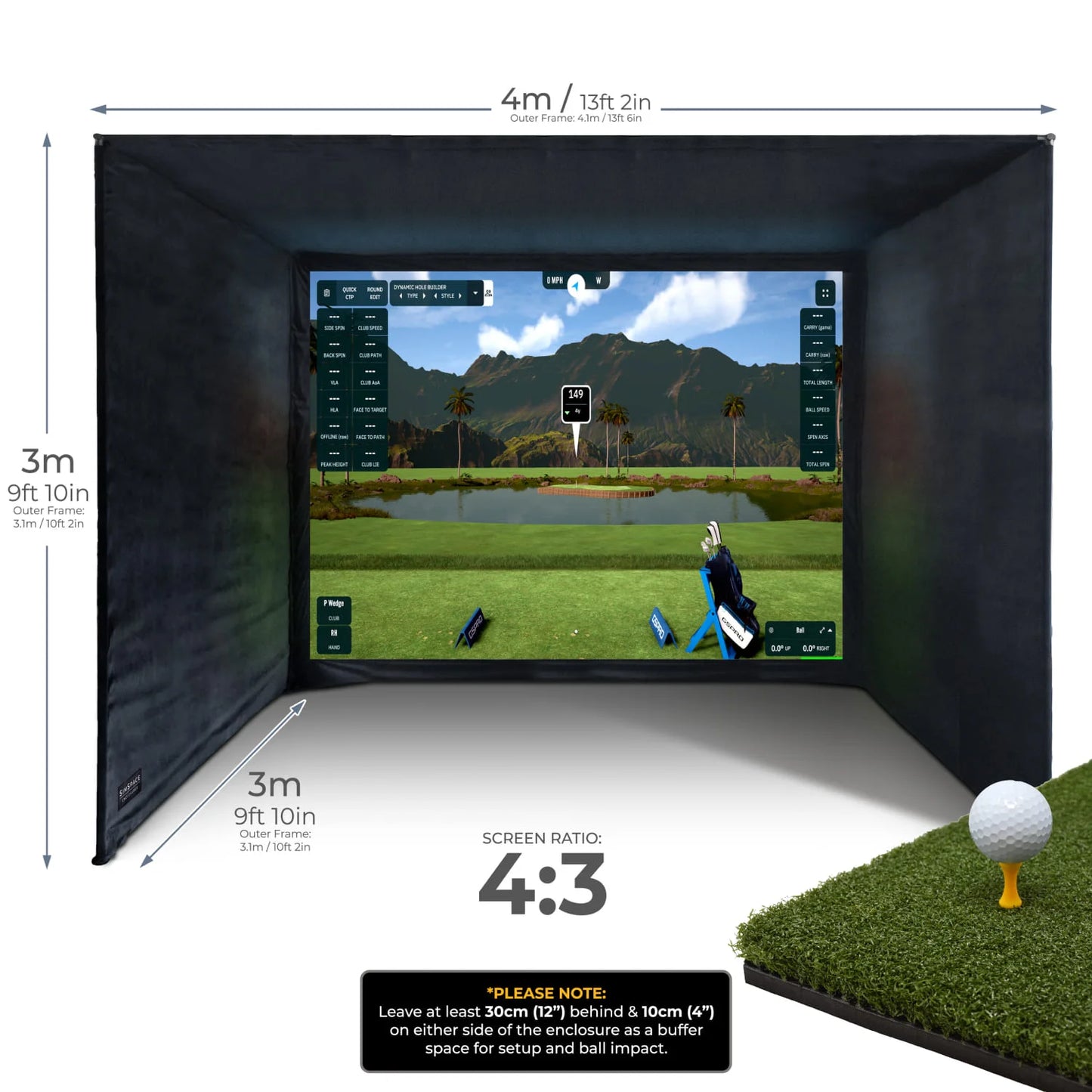 SimSpace Golf Enclosure (6 Sizes)