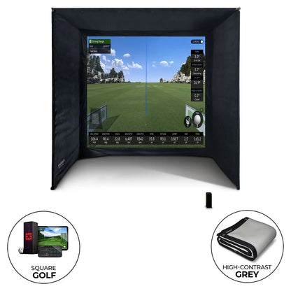 Square Golf Enclosure Bundle with UltraMAX Screen