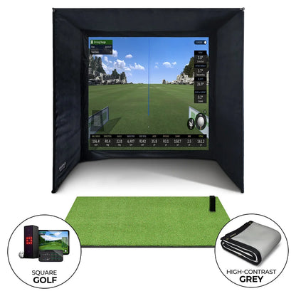 Square Golf Enclosure Bundle with UltraMAX Screen