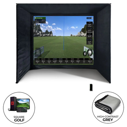 Square Golf Enclosure Bundle with UltraMAX Screen