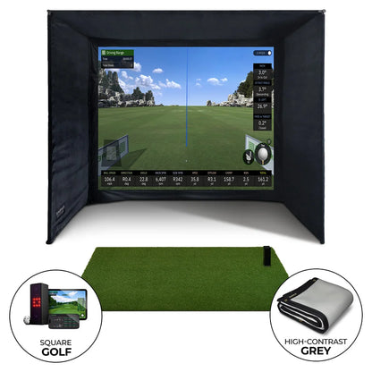 Square Golf Enclosure Bundle with UltraMAX Screen