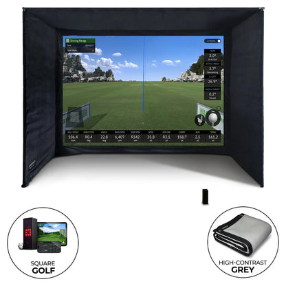 Square Golf Enclosure Bundle with UltraMAX Screen