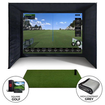 Square Golf Enclosure Bundle with UltraMAX Screen