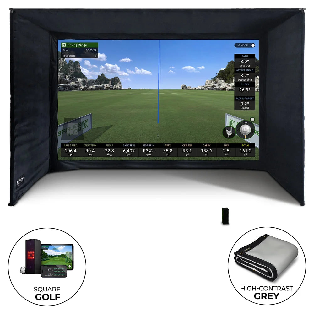 Square Golf Enclosure Bundle with UltraMAX Screen
