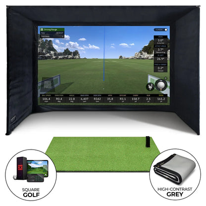 Square Golf Enclosure Bundle with UltraMAX Screen