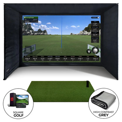 Square Golf Enclosure Bundle with UltraMAX Screen