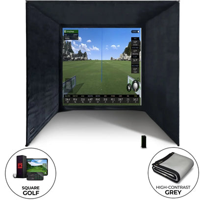 Square Golf Enclosure Bundle with UltraMAX Screen